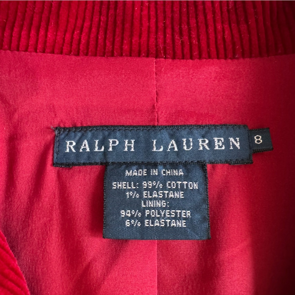 Ralph Lauren Vintage Corduroy Equestrian Blazer in Red | 8 - Picture 8 of 11